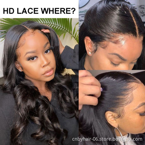 Top Quality Thin Skin HD Lace Wig 13x6 lace Front human hair wigs 12A Grade Virgin Raw Indian One Donor Human Hair hd Lace Wig